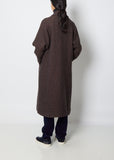 Yamamichi Tweed Shawl Long Overcoat
