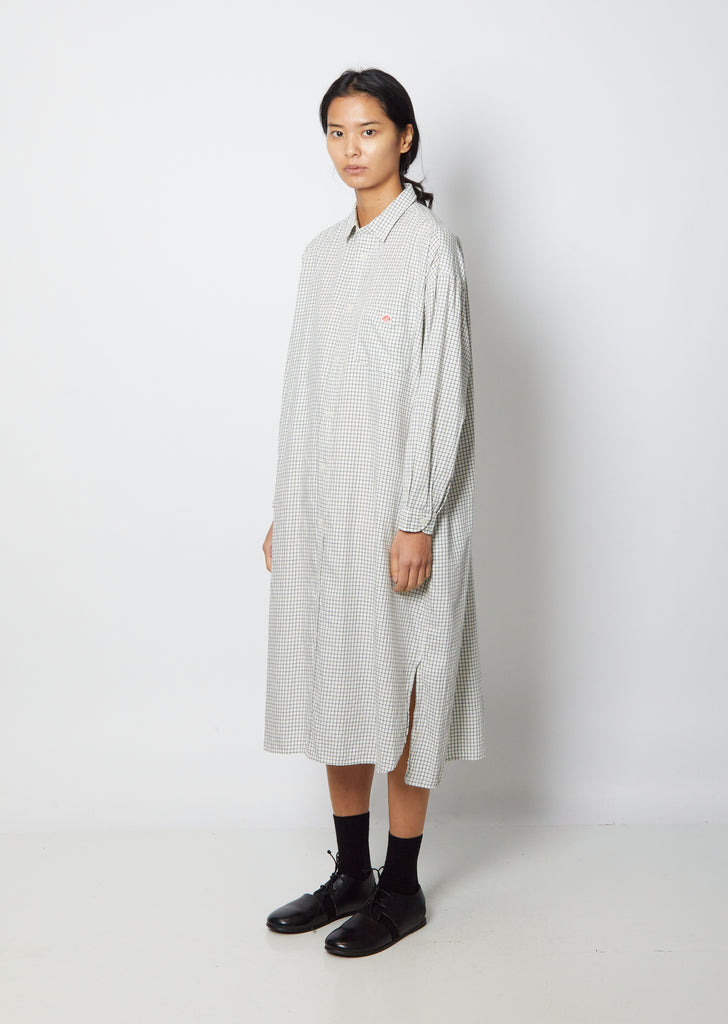 Long Shirt Dress — Tattersall Check