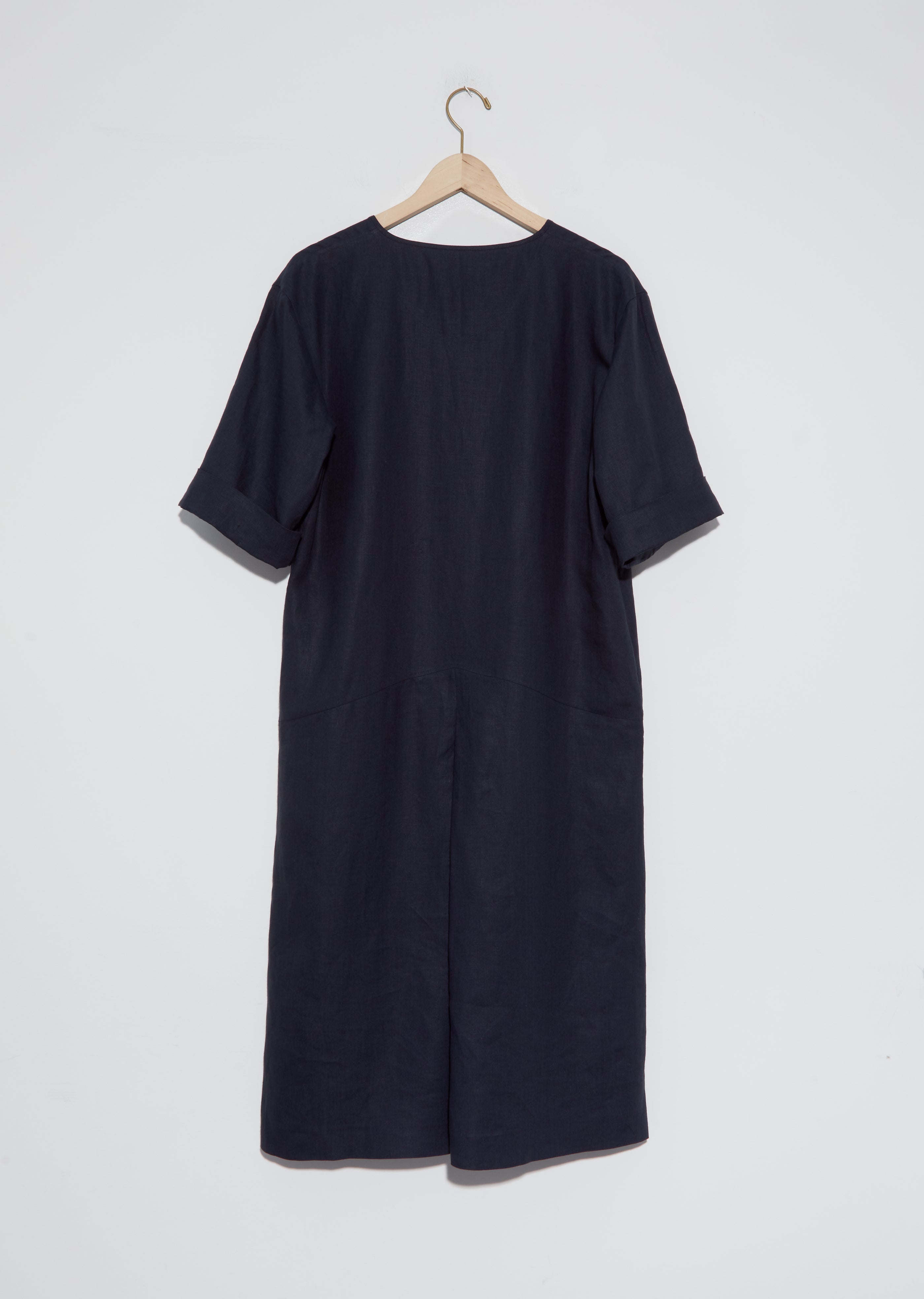 Linen Panelled T-Shirt Dress Dark Navy La Garonne Linen Panelled T-Shirt Dress Dark Navy La Garonne