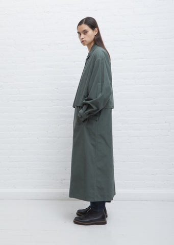 Storm Flap Coat — Deep Forest Green – La Garçonne