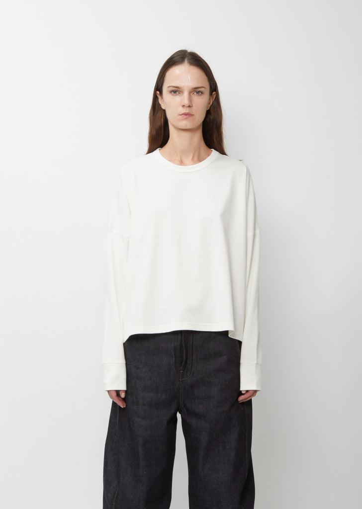 Long Sleeve Cotton T-Shirt — Optic White