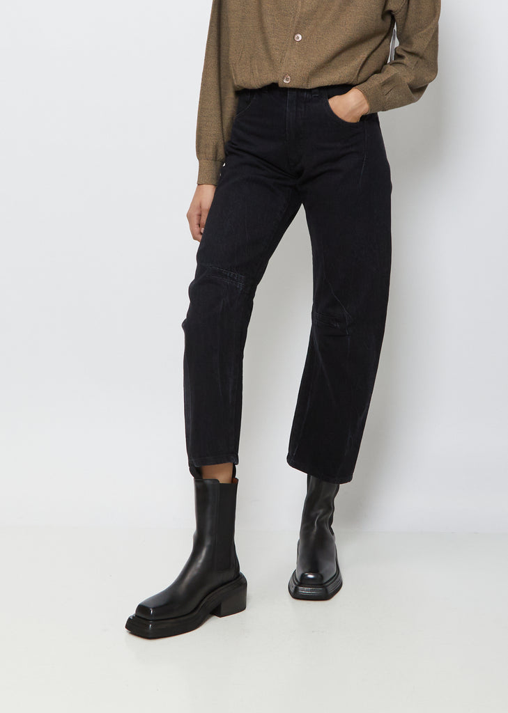 Curved Leg Relaxed Jeans