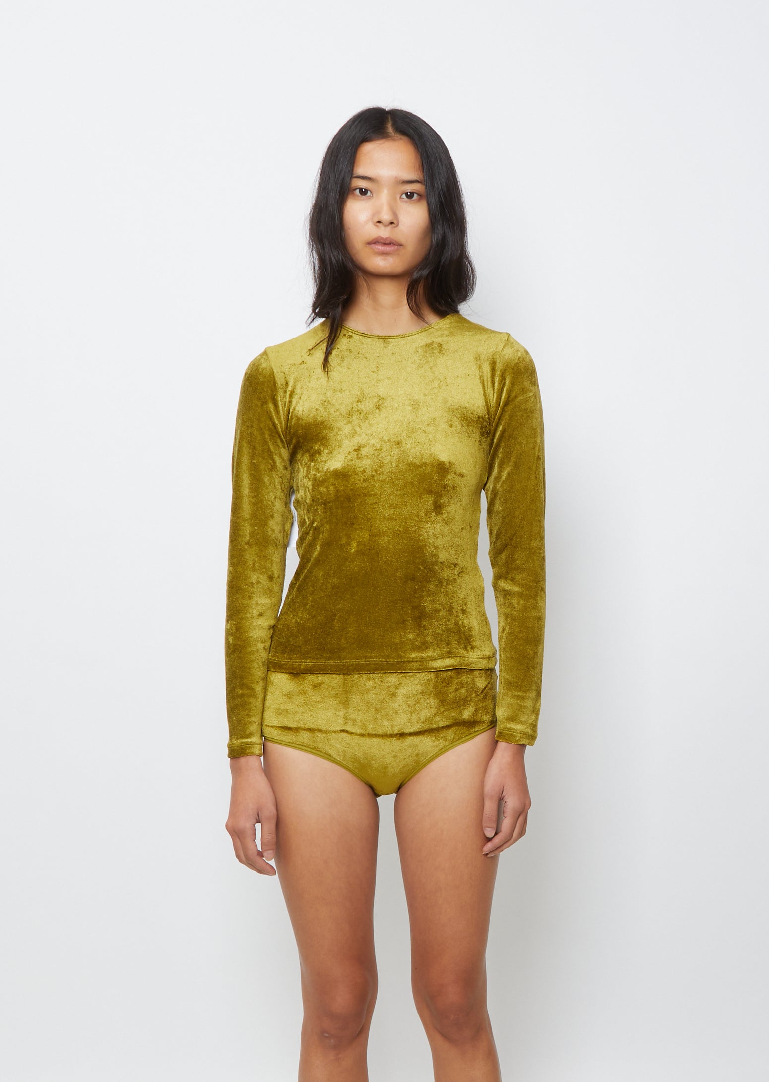 baserange Omo Long Sleeve Tee ベロアTシャツ