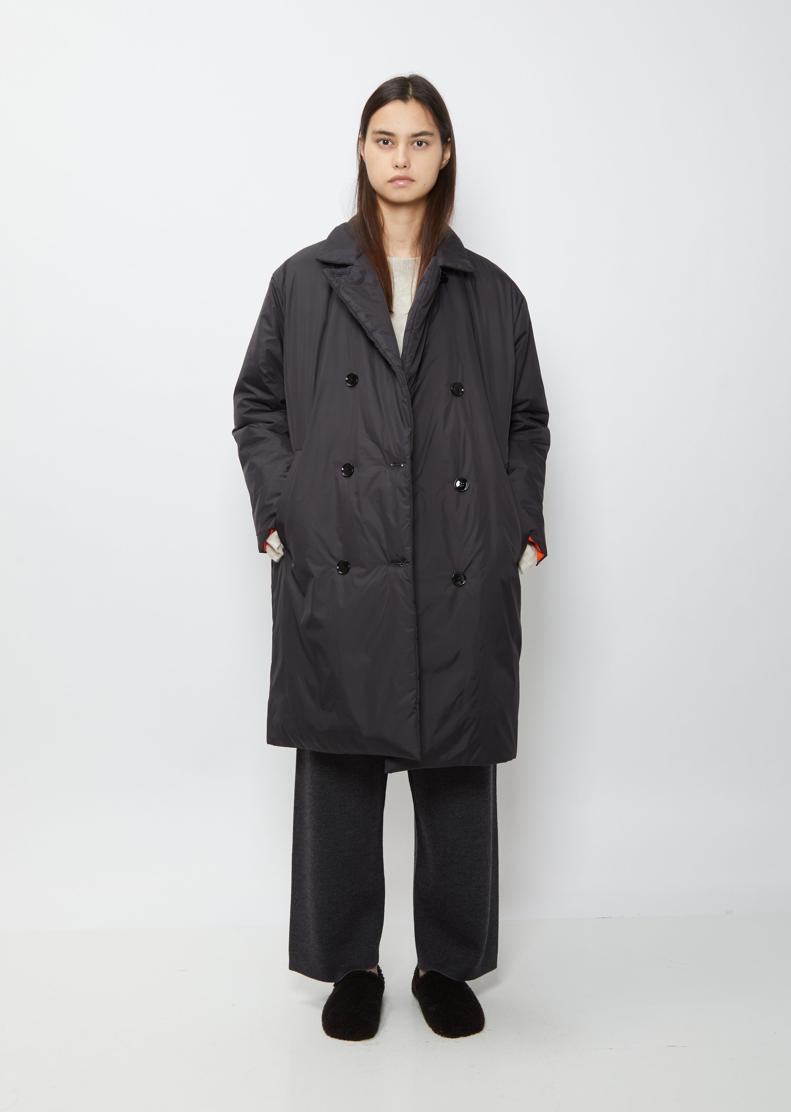 Nylon Double Breasted Coat – La Garçonne