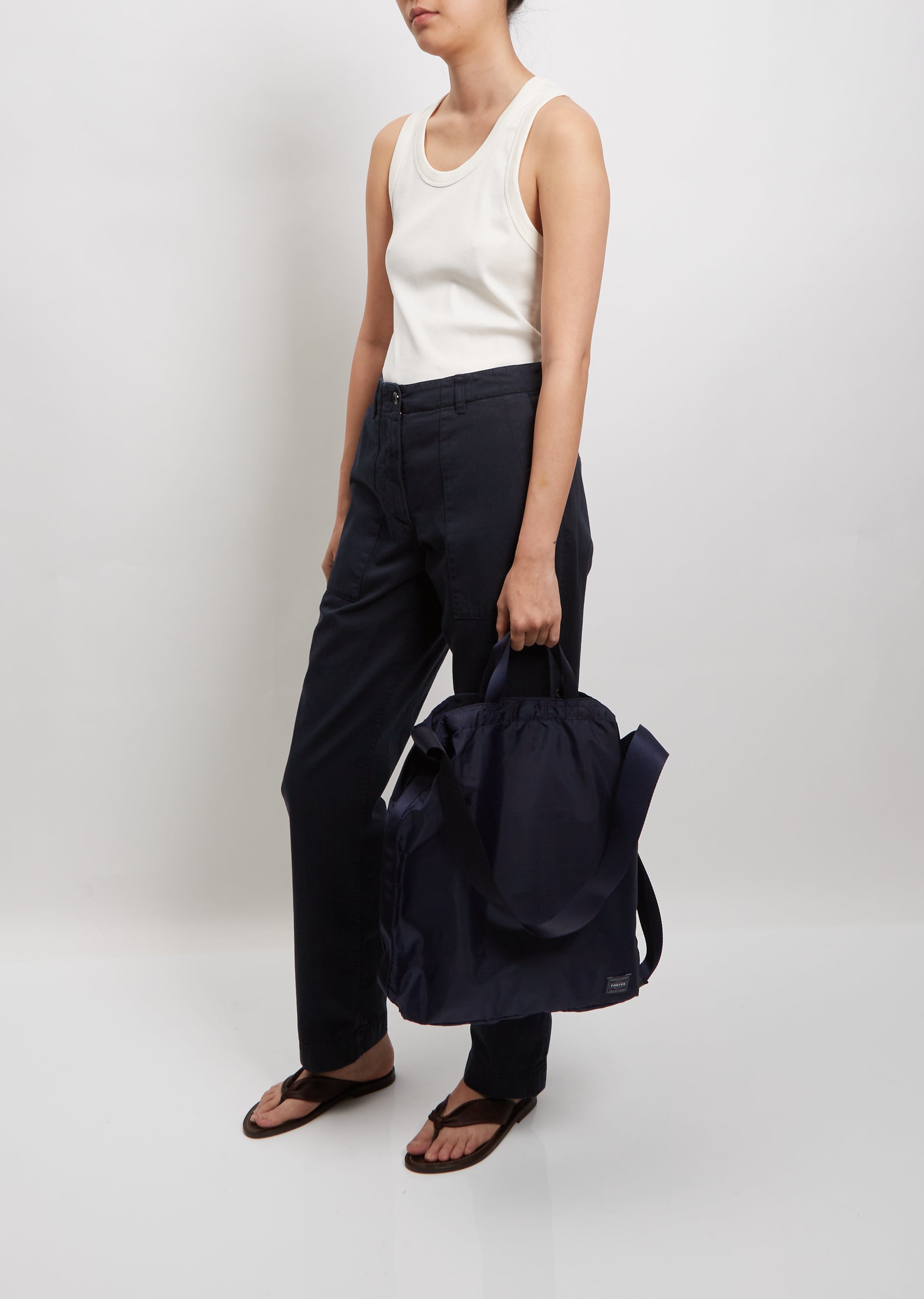 Flex 2-Way Shoulder Bag — Navy – La Garçonne