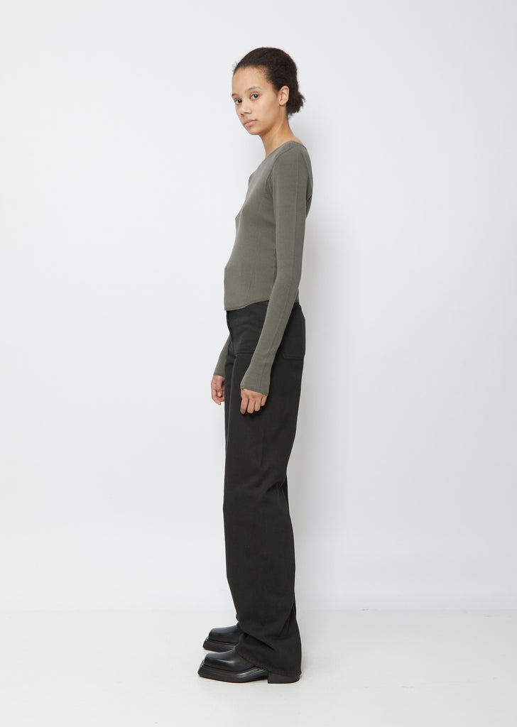 Long Sleeve Second Skin Top — Thyme