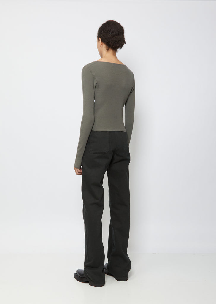 Long Sleeve Second Skin Top — Thyme