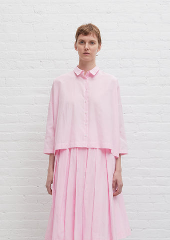 Brigette Silk Cotton Poplin Shirt — Lilac Pink