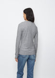 Manches Longues Col Rond Tee — Grey Melange