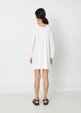 Carrie Mae Poet Mini Dress — Soft White