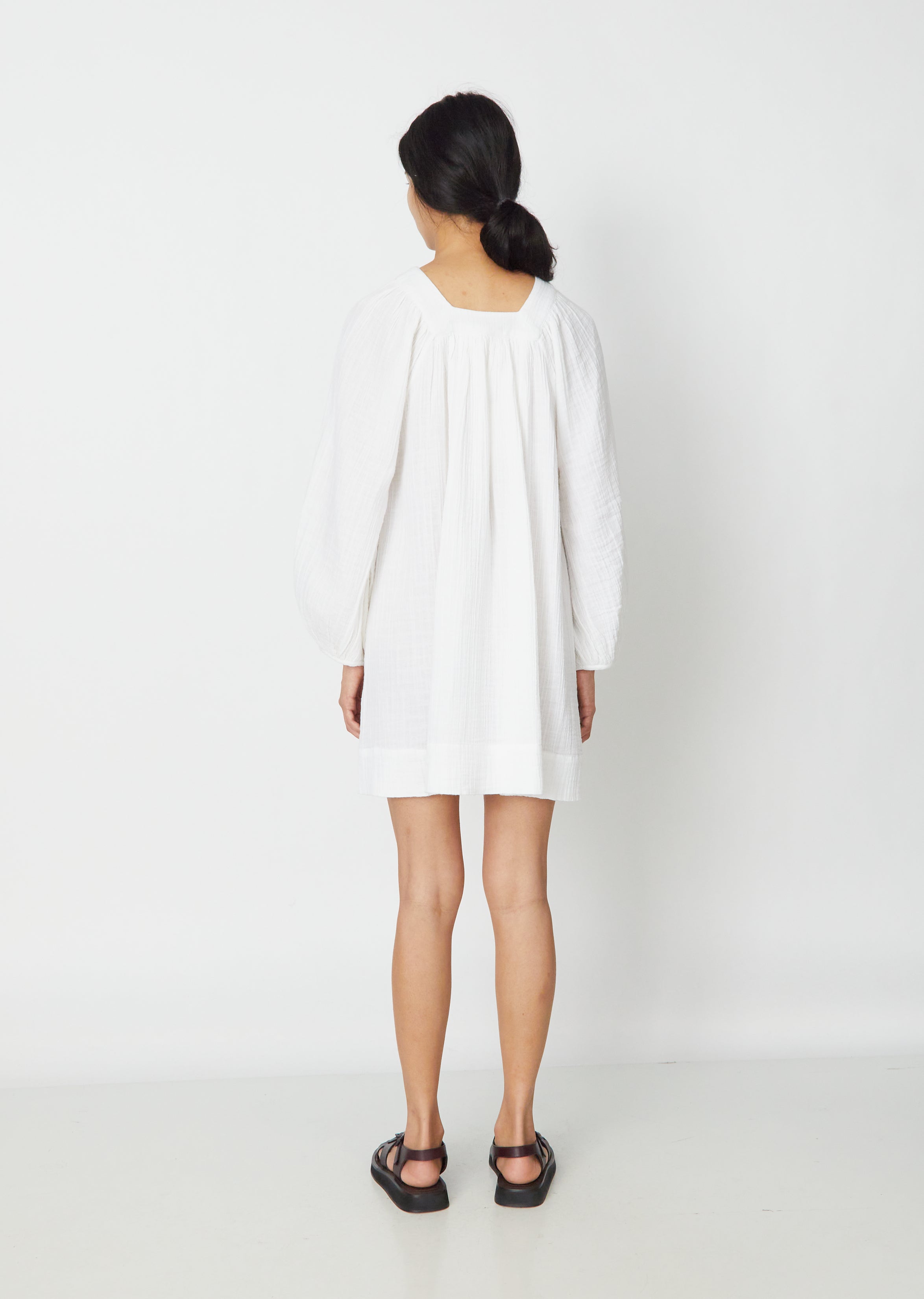 Carrie Mae Poet Mini Dress Soft White La Garonne Carrie Mae Poet Mini Dress Soft White La Garonne