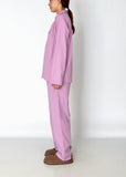 Unisex Sleepwear Poplin Shirt — Purple Pink