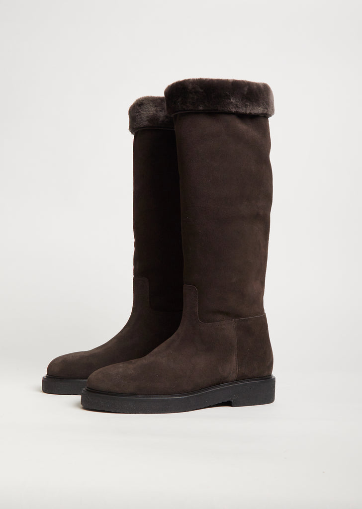 Suede Riding Boot