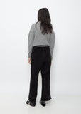 Wool and Cotton Trousers — Black