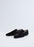 Edmeé Velvet Loafers — Black