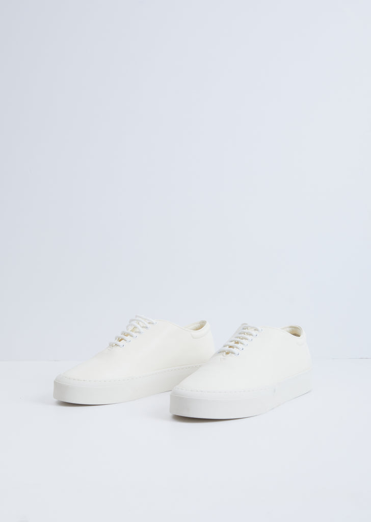 Marie H Leather Lace-Up —  Milk