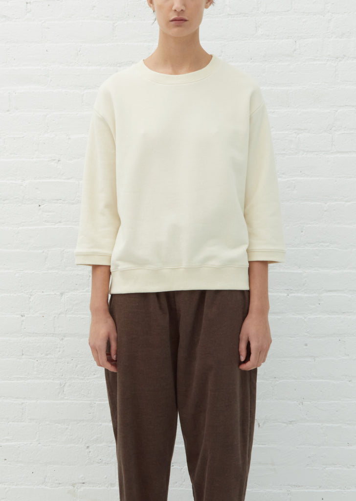 3/4 Sleeve Sweatshirt — Creme