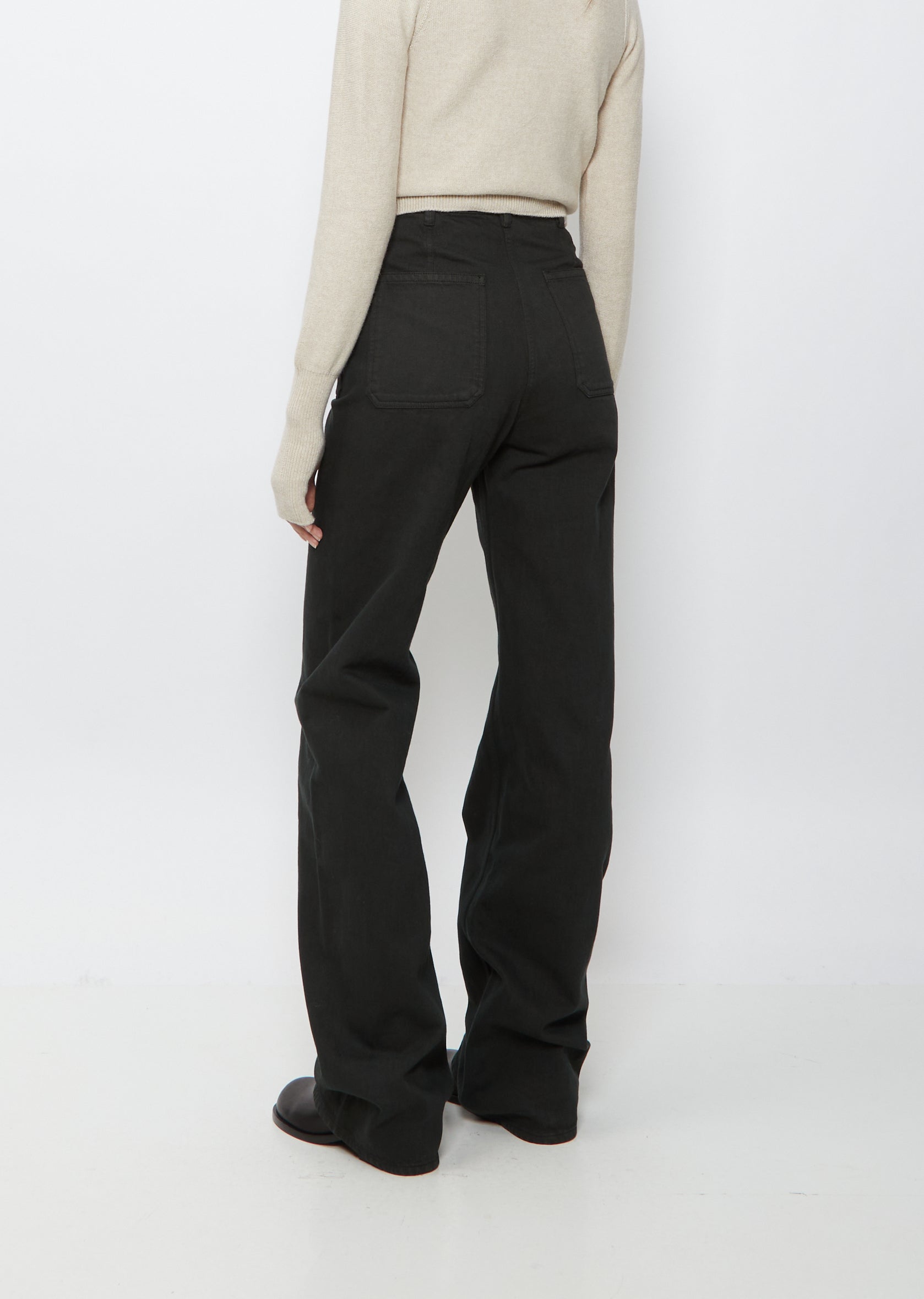 Lemaire Denim Sailor Pants - Black on Garmentory
