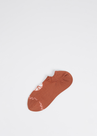 Shibori Short Socks — Brown