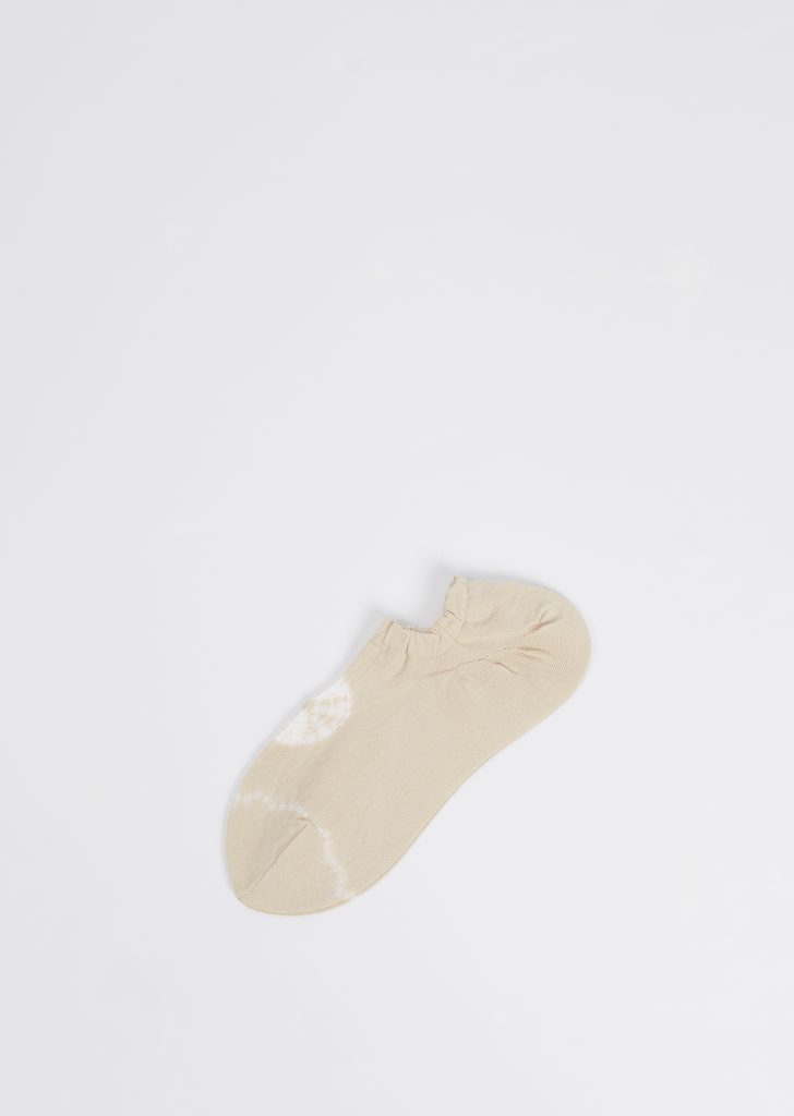 Shibori Short Socks — Ivory