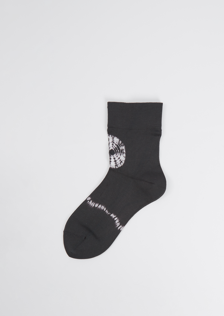 Shibori Tall Socks — Charcoal