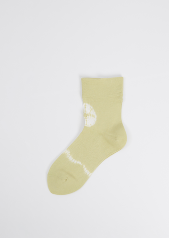 Shibori Tall Socks — Lime