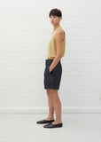 Melange Cotton-Linen Shorts