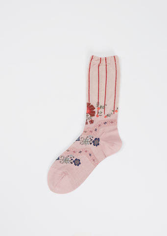 Huipil Flower Socks — Pink
