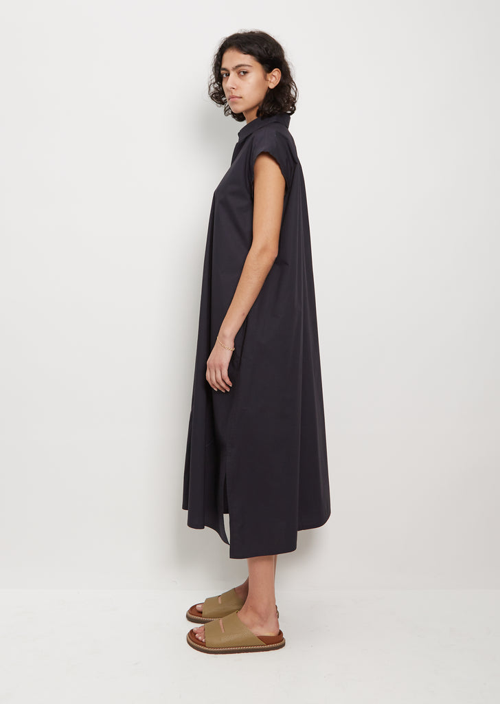 Deb Cotton Shirt Dress — Black