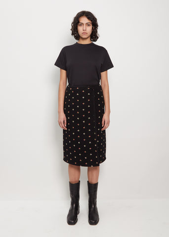 Walker Skirt — Black Flowers