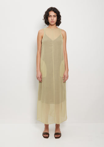 Wool Leno Sheer Dress