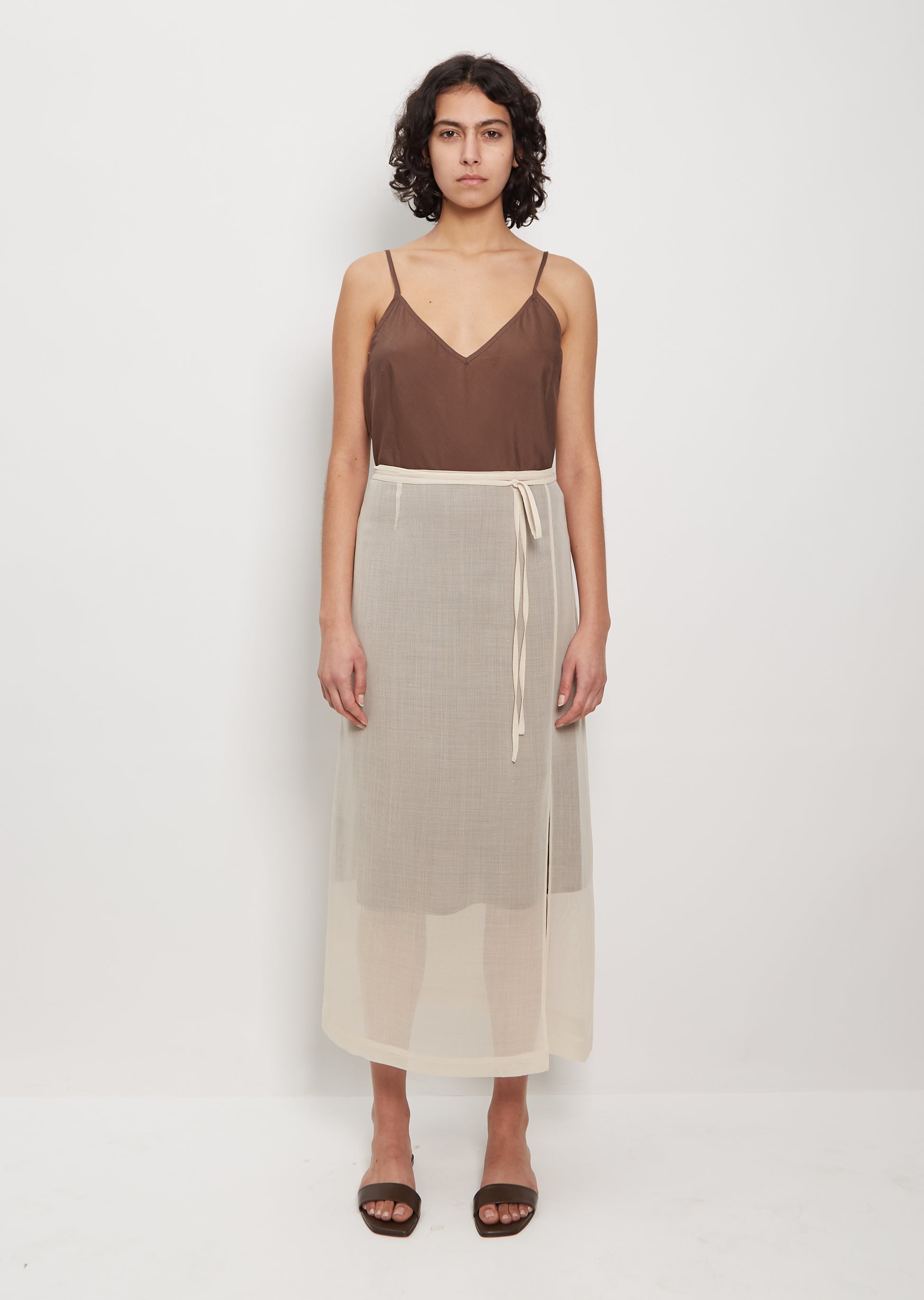 新品 大人気商品  Wool Leno Sheer Skirt – La Garçonne スカート