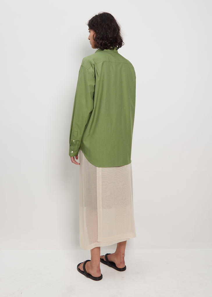 Cotton Twill Shirt — Khaki Green