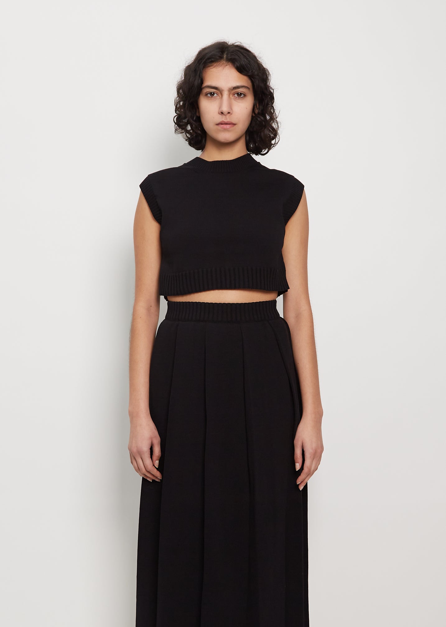 AURALEE - AURALEE★DRY COTTON KNIT VEST Dry Cotton Knit Vest — Black – La Garçonne