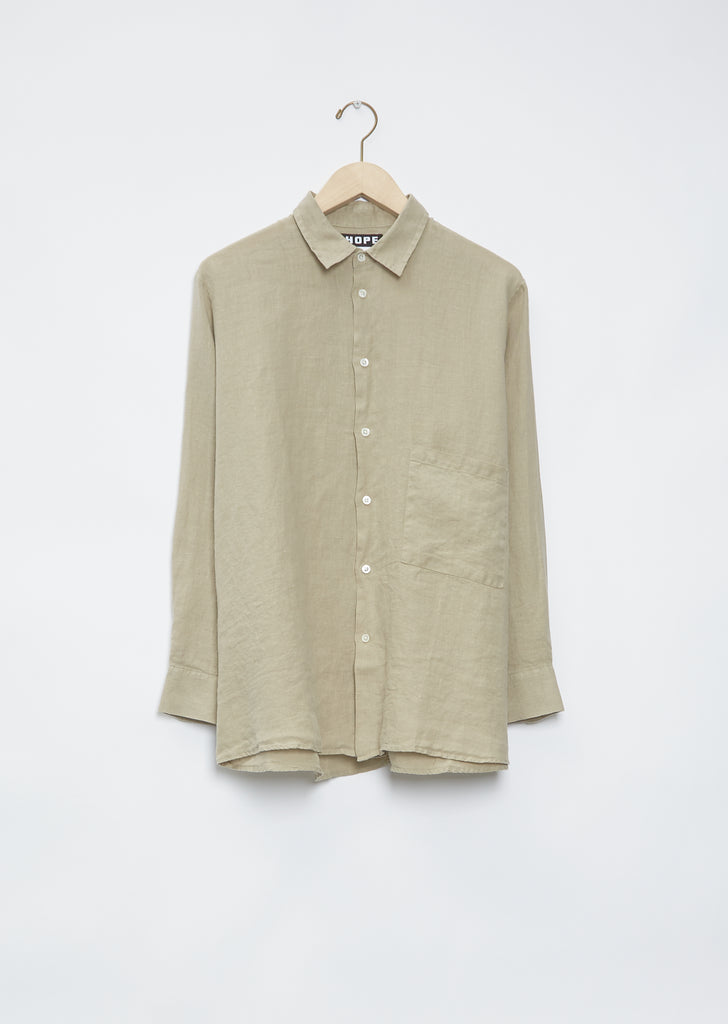 Elma Linen Shirt — Khaki Beige
