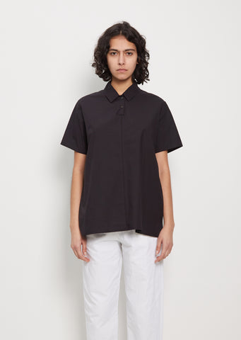 Mini Collar 2-Button Shirt — Dark