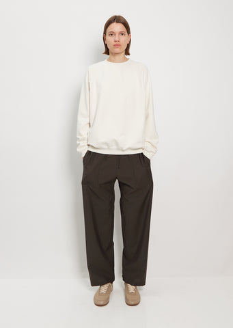 Light Wool Drawstring Trousers — Khaki