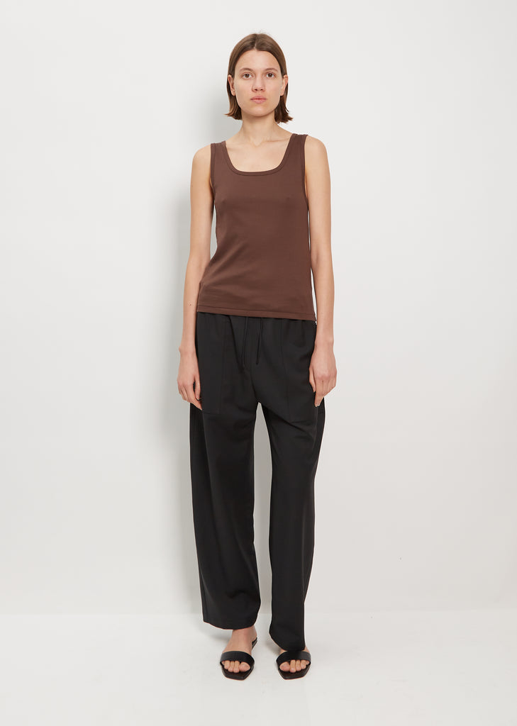 Didion Rib Tank — Red Bean