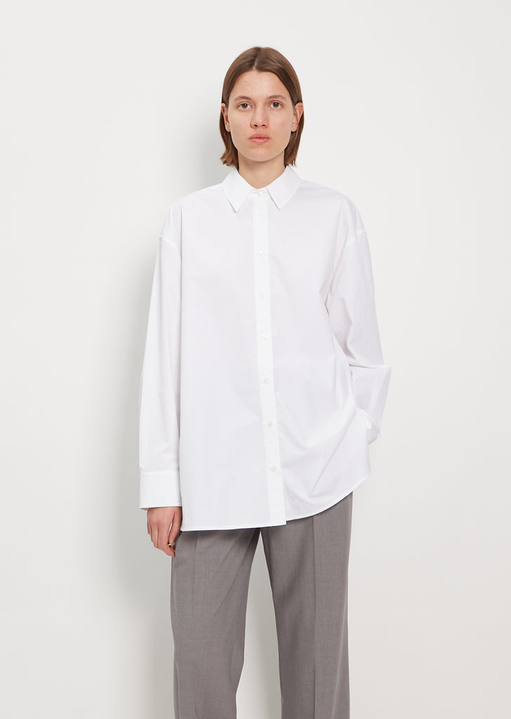 Espanto Cotton Poplin Shirt — White