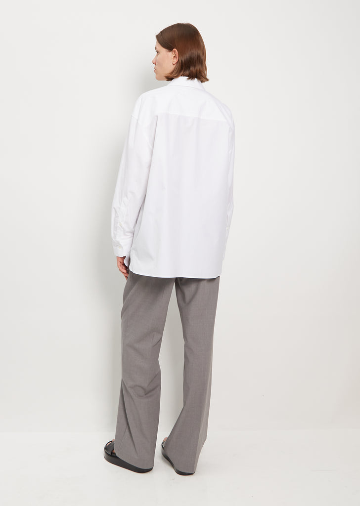 Espanto Cotton Poplin Shirt — White