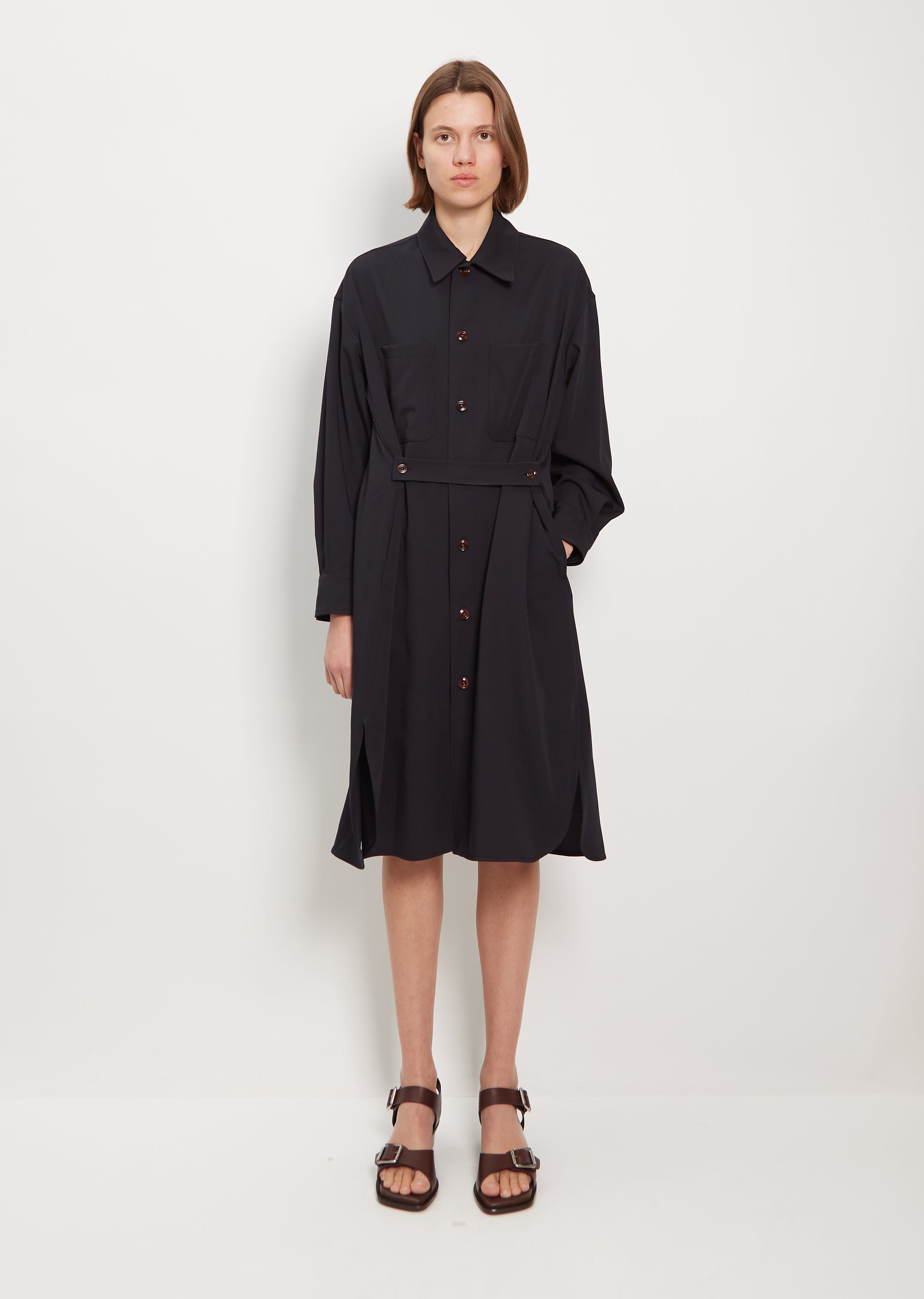 ★LEMAIRE★ツーポケット シャツ ドレス Two Pocket Cotton Gabardine Shirt Dress – La Garçonne