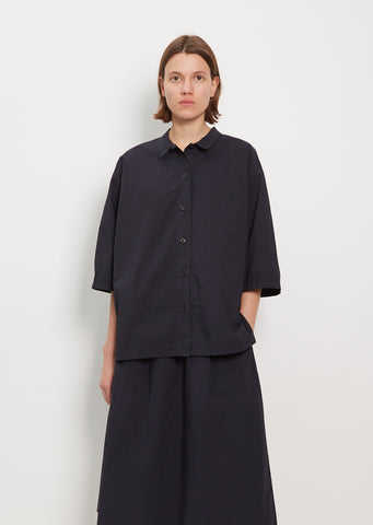 Uba Cotton Shirt — Navy