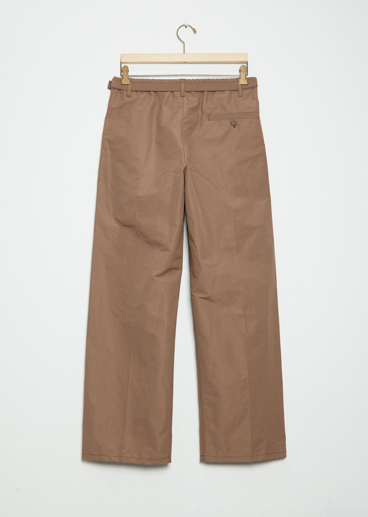 Men's Belted Easy High-Waisted Pants