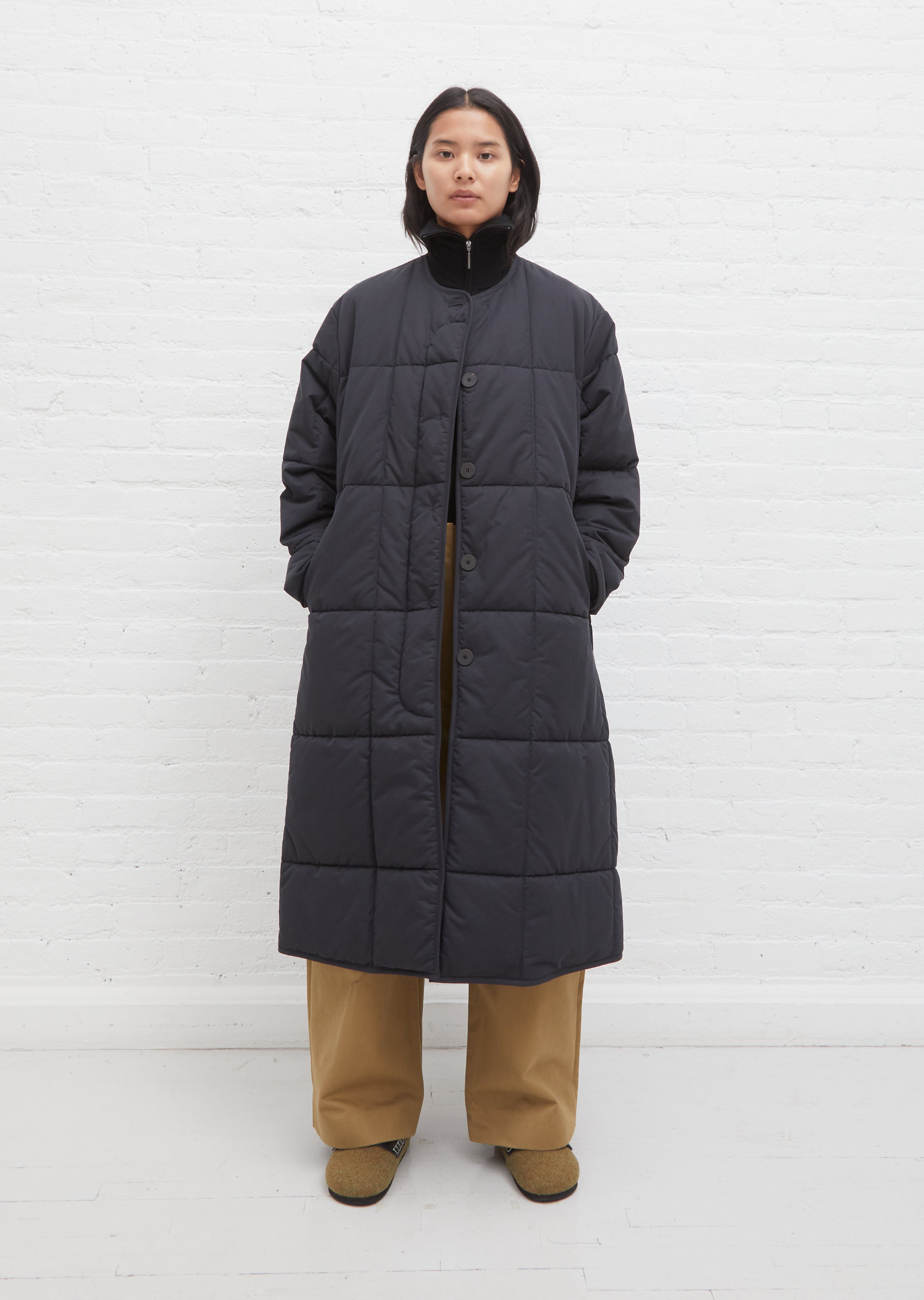 Pieper Cotton Puffer Coat — Dark Navy – La Garçonne