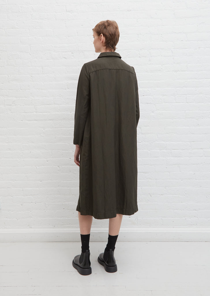 Linen & Wool Miney Dress — Kaki