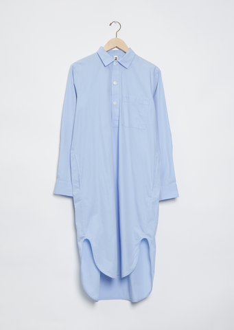 Poplin Night Shirt — Blue