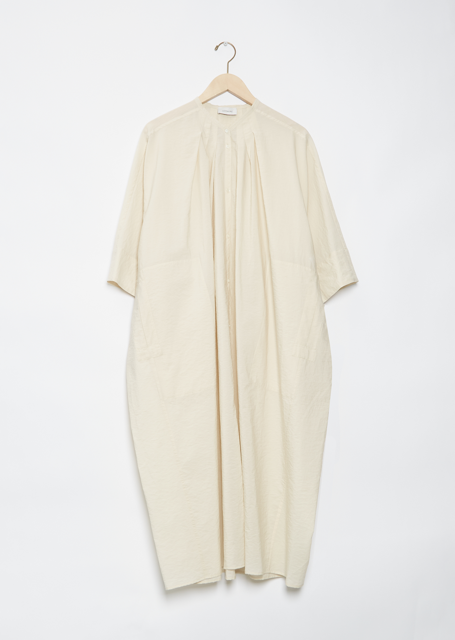 lemaire pleated shirt dress Pleated Shirt Dress Ivory La Garonne