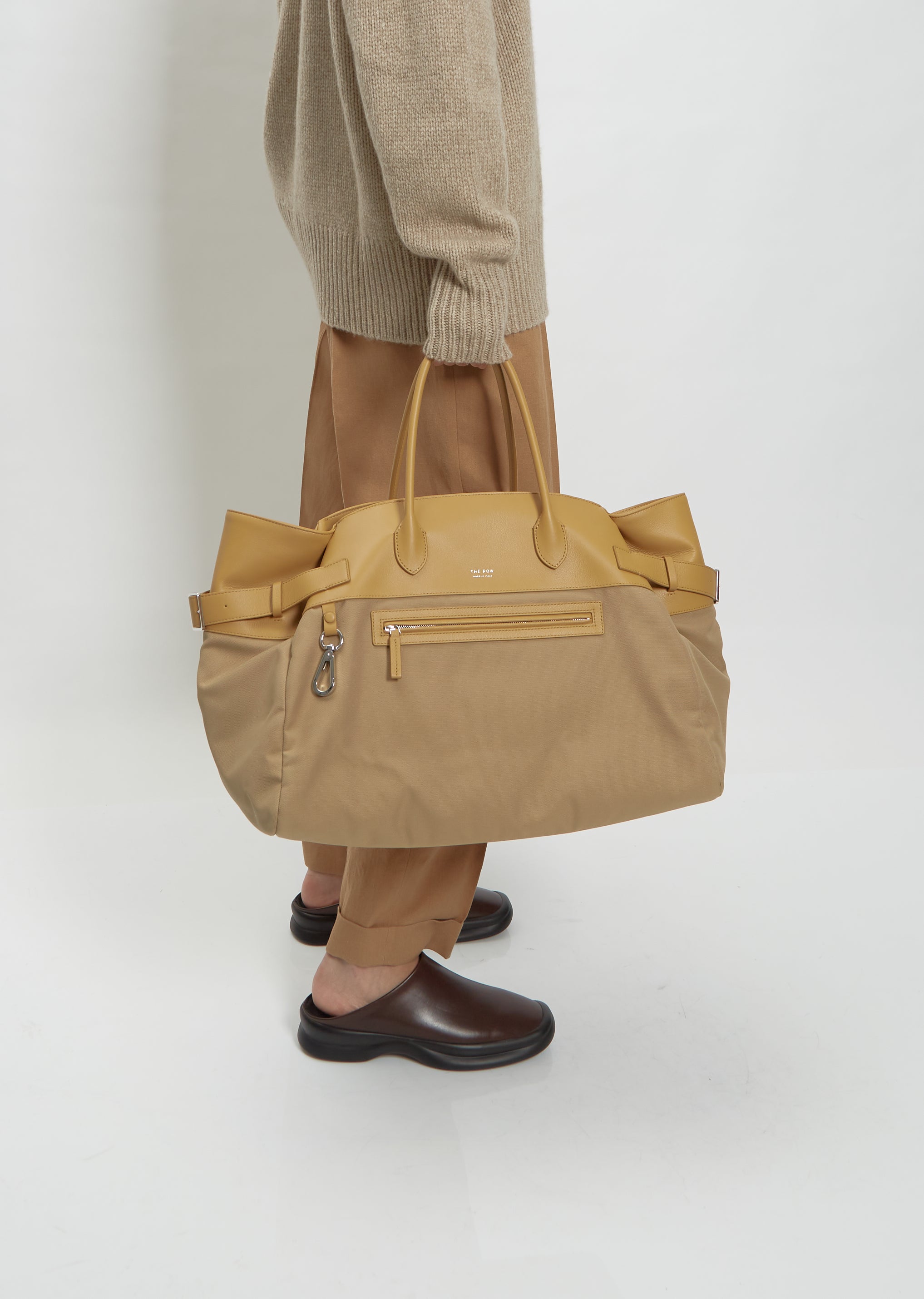 Soft Margaux 17 Bag in Deep Brown by The Row - Notre