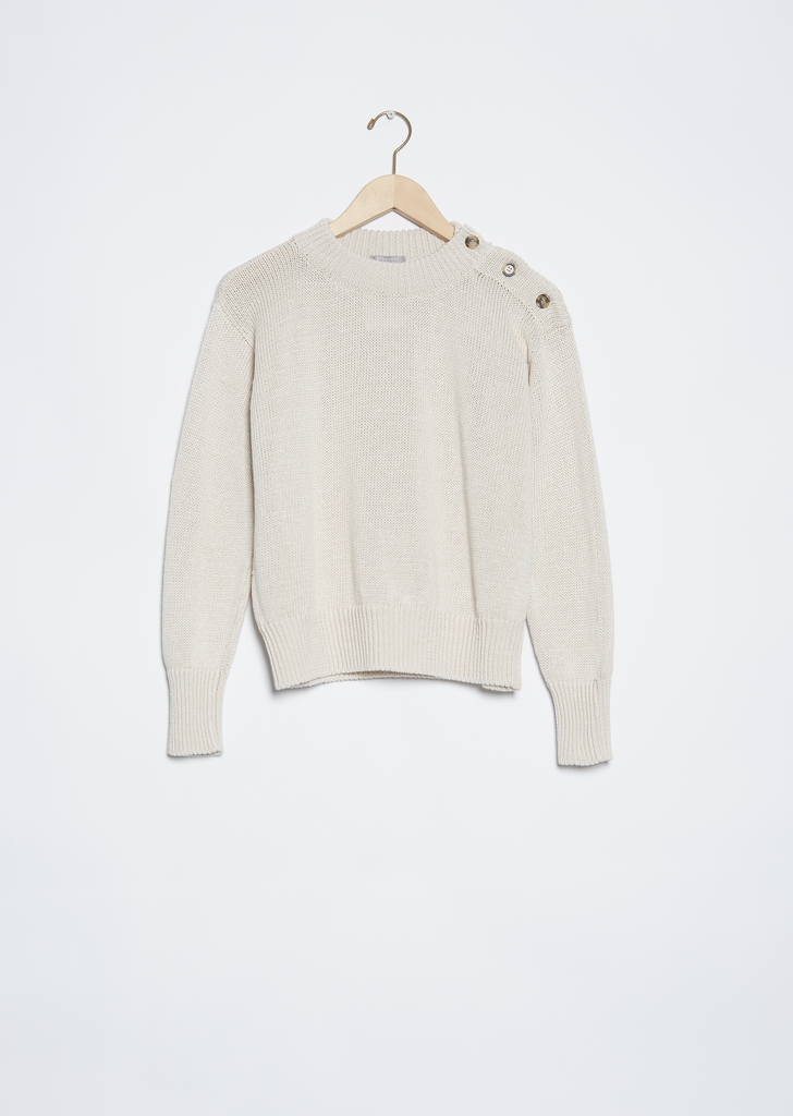 Button Shoulder Sweater