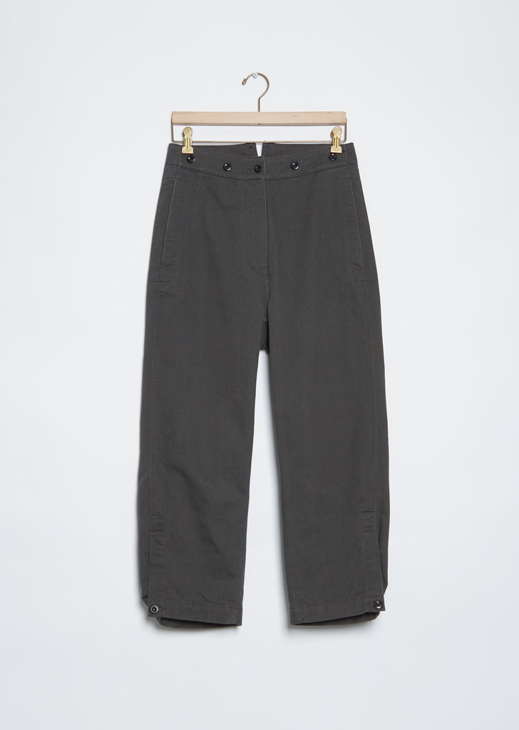 Cropped Ankle Vent Trouser — Grey